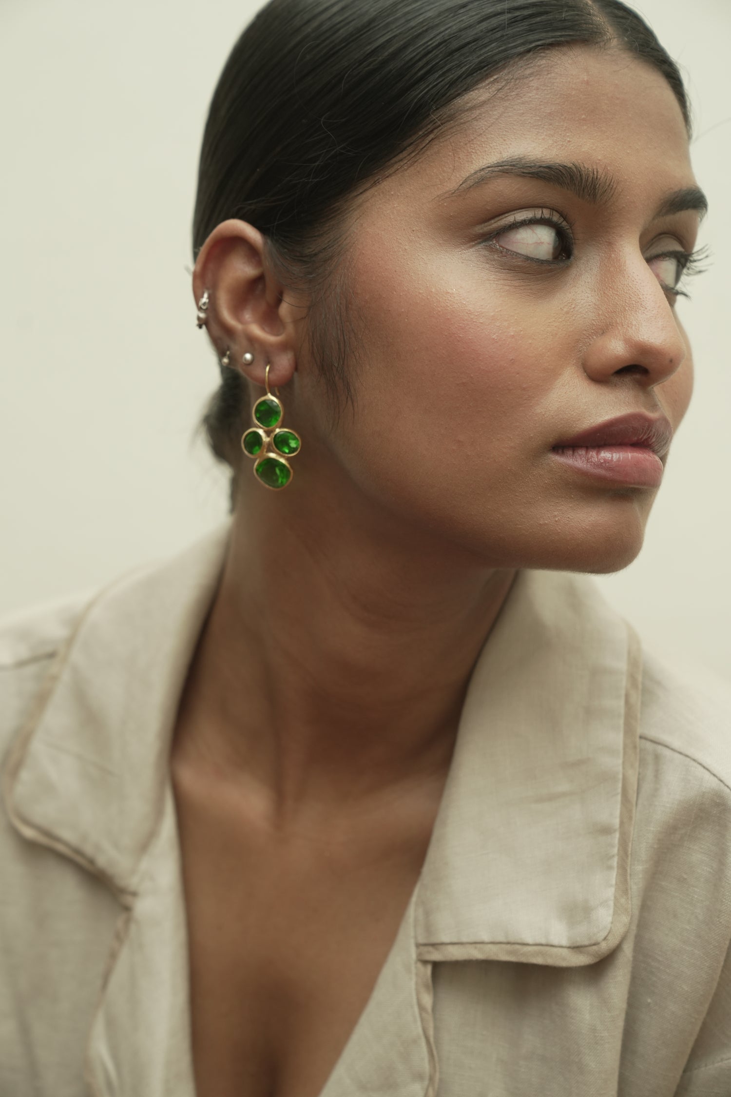 Emerald Bliss Nano Drop Earrings