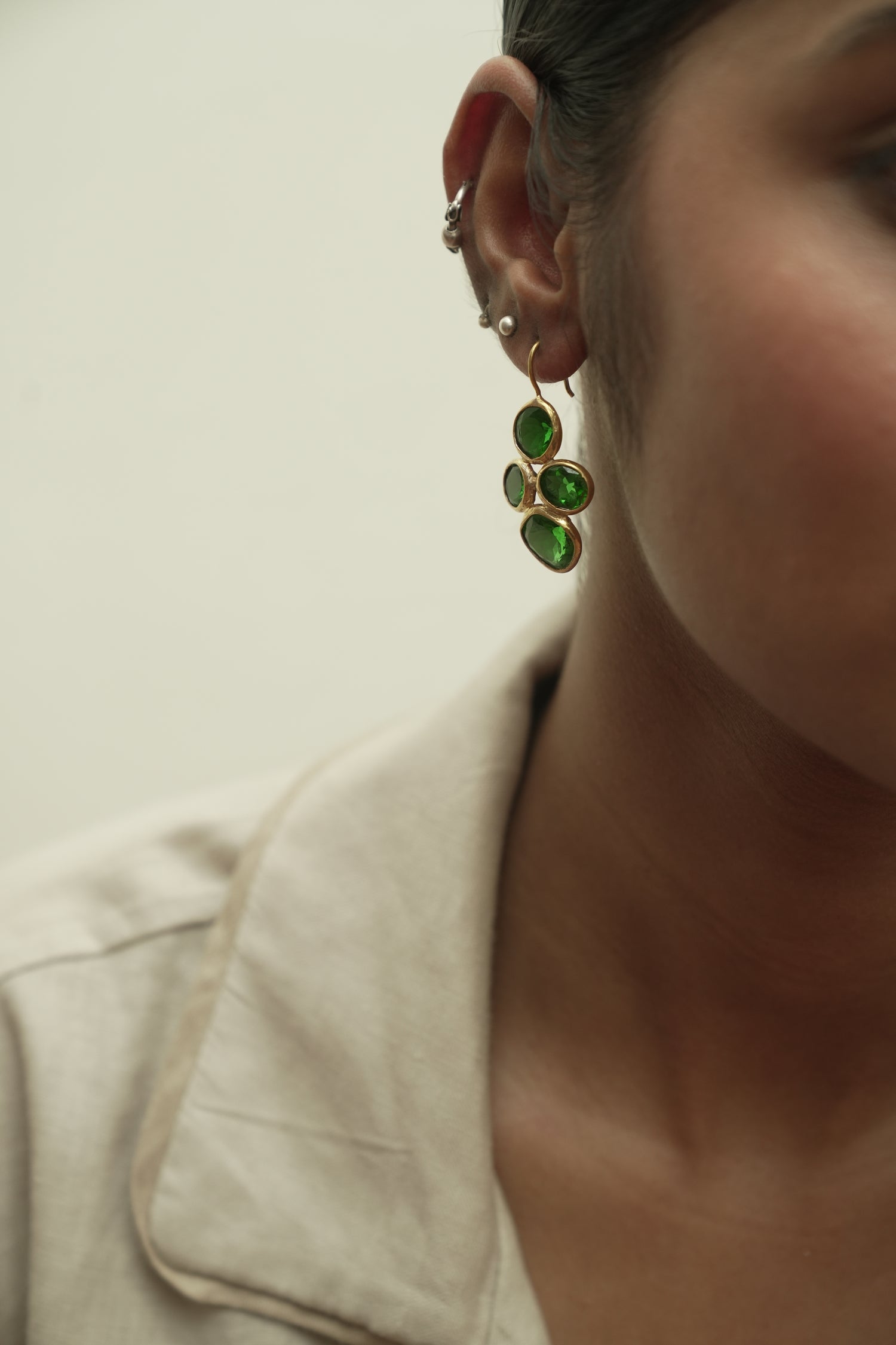 Emerald Bliss Nano Drop Earrings