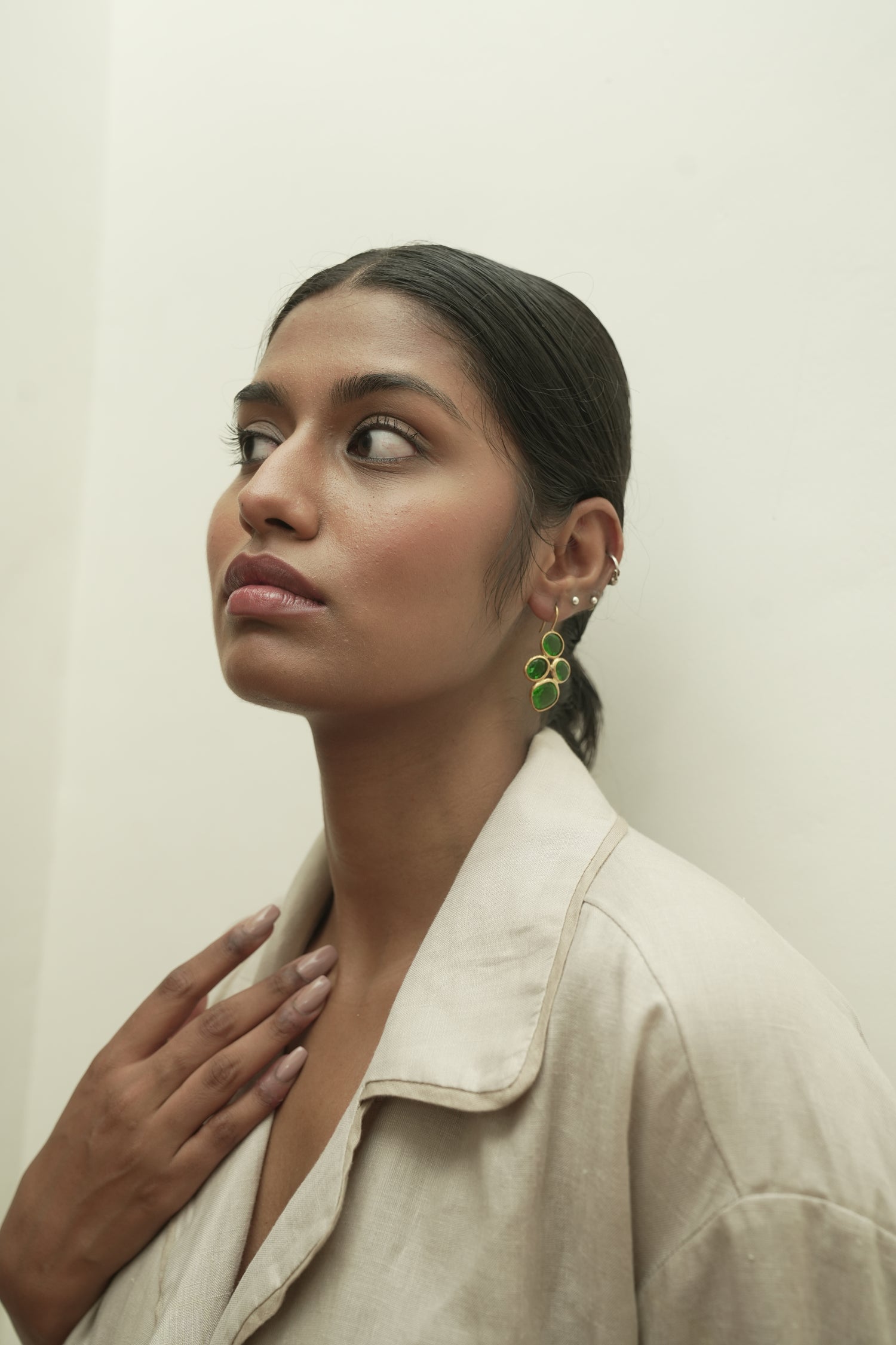 Emerald Bliss Nano Drop Earrings