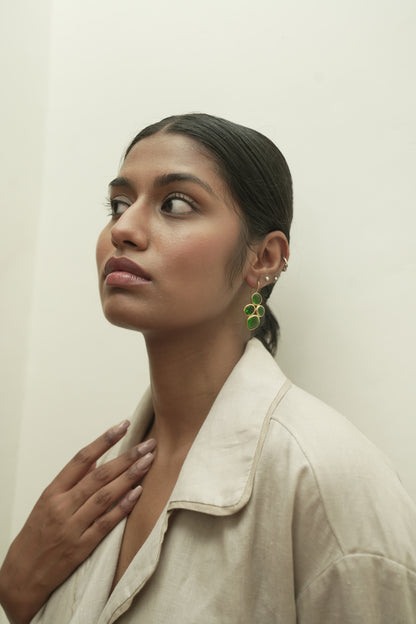 Emerald Bliss Nano Drop Earrings